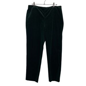 Zara green velvet ankle crop pant